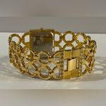 NEW White Diamonds Goldtone Quartz Bracelet Watch Gold Photo 3