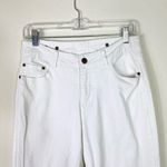 Soft Surroundings White Denim Wide Flare Leg Jeans Size M Photo 2