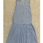 Majorelle  x Revolve Dress Daniella Maxi Button Front Textured Baby Blue Sz M Photo 4