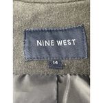 Nine West Jacket Heavy Coat Faux Fur Trim Army Green Size 14 Photo 5