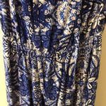 Old Navy  blue and white floral sleeveless dress size medium Photo 4