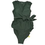 Summersalt  The Breaker Belted One-Piece swimsuit in olive green NEW Size 6 Photo 7