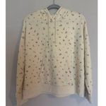 Hippie Rose  Beige Purple Floral Hoodie women's L Photo 0