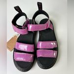 Dr. Martens  Junior Pink Three Strap Klaire Glitter Sandals W5 Photo 2