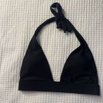 Black Padded Bikini Top Women's Size Small Halter Beach Swim Clean Girl Goth Photo 0