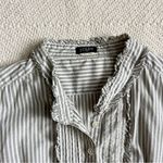 J.Crew  Pinstripe Long Sleeve Peasant Babydoll Blouse Photo 2