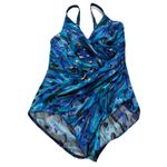 MiracleSuit Blue Oceanus One Piece Swimsuit In Animal Magnetism Size 16 Photo 3