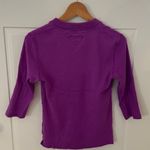 Tommy Hilfiger purple ribbed 3/4 sleeve polo shirt women's medium Photo 5