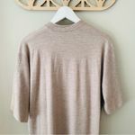 Eileen Fisher Short Sleeve Open Front Cardigan Sweater Tan Sz Small Photo 6