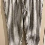 Old Navy Size Small Striped Linen Blend Pants with Pockets Photo 0