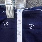 British Khaki Pants Blue Anchor cape cod Nautical Print Women's Size 14 Photo 4