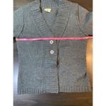 Royal Robbins  Sweater Women Large Chunky Knit‎ Cardigan Cozy Gray Smoky Teal Photo 7