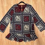 Lulus patchwork print mini dress sz L Photo 2