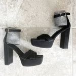 Good American  Suede Platform Ankle Strap Sandals Size 11.5 NEW in Box w/Dust Bag Photo 9