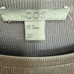 COS Metallic Pewter Silver Long Sleeve Knit Sweater Dress XS Extra Small Photo 6