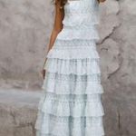 Anne Louise Boutique Blue Lovette Maxi Lace Dress Sz AU 10 US 6 White Photo 0