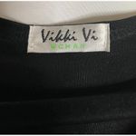 Vintage Vikki Vi Womens 2X‎ Black Geometric Button Cardigan Tunic Long Sleeve Size XXL Photo 4