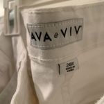 Ava & Viv  Women's Plus White Cut-Off Jeans Skinny Fit Stretch Size 24W Photo 8