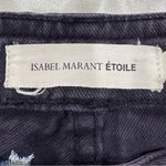 Isabel Marant Etoile Shorts Embroidered Stars Navy Blue Mid Rise Size 40 Photo 6