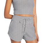 NWT Year of Ours Seersucker Short Black White Striped Small Pilates Workout Photo 4