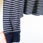Hollister Must have collection Navy Striped Waffle Knit Hoodie Photo 6