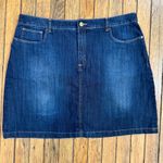 Croft & Barrow  Denim Skirt Classic Fit Stretch Blue Jean‎ Skirt Size 16 Photo 9