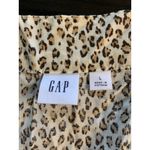 Gap V Neck Flowy Animal Print Shirt Womens Large Blouse Dolman SS Neutral Basic Photo 3