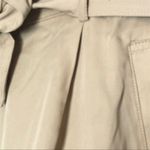 Maison Jules  NWT Paper Bag Pleated Cropped Belted Pants Large Brooklyn Beige Photo 8