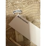 Reformation NEW Gold 100% Silk Sleeveless Cami Camisole Smocked Crop Tank Top 10 Photo 3