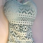 Source Unknown Women's One Piece Crochet Sheer Swimsuit Button Detail Adjustable Straps Size 10 Photo 3