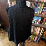 Eileen Fisher black herringbone wool/nylon XL luxe vest Photo 2