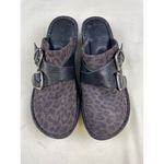 Born Women's Brown Leather Animal Print Clogs/ Shoes Size 7 SKU 4911 Photo 1