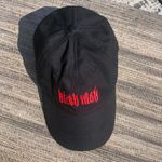 MTTM Flame Logo B!tch Mob Dad Hat — Married to the Mob Streetwear Black Photo 1