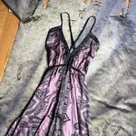 Forever New  Black And Mauve Silk Midi Dress Photo 1
