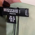 Missguided  Petite ruched mesh mini dress with long sleeve in sage Photo 4