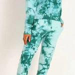 frankie's bikinis Aiden Sweatpants Emerald Tie Dye Green Size Small Photo 0