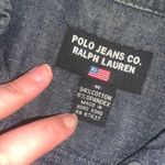 Polo jeans dark denim jean light weight cropped jacket $120 classic boho spring Blue Size M Photo 4