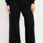 Old Navy  Active Black Dynamic Fleece High Rise Wide Leg Pants NEW Size XL Photo 0