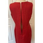 Talbots Dress Sz 8 Dark Coral 100% Irish Linen Sleeveless Closet Staple Spring Photo 2