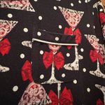 Soma  Black and Red Cocktail Print Nightgown Photo 4