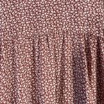 Sadie &‎ Sage Women's Floral Babydoll Dress S Brown Red Boho Long Sleeve USA Photo 6