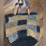 🦋 NWOT Women’s Crochet Knit Shoulder Tote Bag Black Photo 1