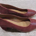 Enjoiya Eleganza Pumps Leather Wine Block Heel Size EU 40 US 9 NEW Photo 1