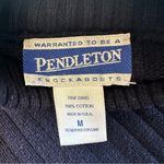 Pendleton  Navy Ribbed Long Sleeve Turtleneck Sweater Size Medium Great C… Photo 7