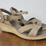 Timberland Earthkeepers Whittier Sandals Womens 9 Gray Jute Leather Strapy Wedge Photo 2