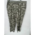 Woman Within Plus Size 28W Convertible Length Cargo Pant Green Camo Pullon Photo 2