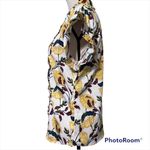 Modcloth  medium womens short sleeve ruffle button down boho floral retro print Photo 1