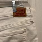 Levi's Women's Mid Length White Shorts Size 31 Stretch Mid Rise Summer Beachy Photo 4