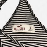 Hollister  Black & White Striped Halter Tank – Size L Photo 2