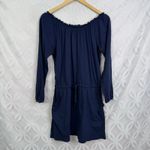 Chaser Off Shoulder Shirred Navy Mini Dress Size M Photo 9